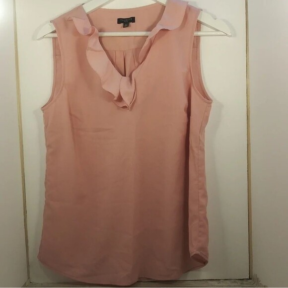 Talbots Petit Ruffled V Neck Tank Top size… - Picture 1 of 11